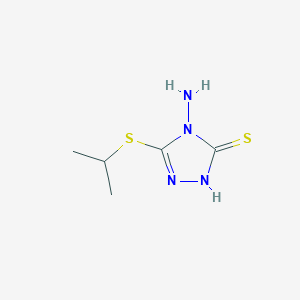 4-amino-5-(propan-2-ylsulfanyl)-4H-1,2,4-triazole-3-thiol