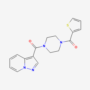 Pyrazolo[1,5-a]pyridin-3-yl(4-(thiophene-2-carbonyl)piperazin-1-yl)methanone