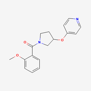 (2-Methoxyphenyl)(3-(pyridin-4-yloxy)pyrrolidin-1-yl)methanone