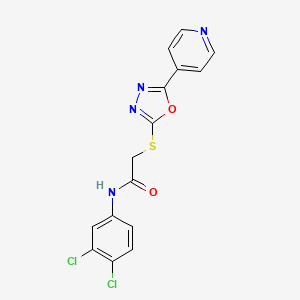 N-(3,4-dichlorophenyl)-2-[(5-pyridin-4-yl-1,3,4-oxadiazol-2-yl)sulfanyl]acetamide