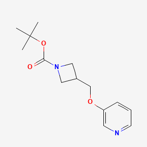 molecular formula C14H20N2O3 B2464005 Tert-butyl 3-[(pyridin-3-yloxy)methyl]azetidine-1-carboxylate CAS No. 2380058-50-2