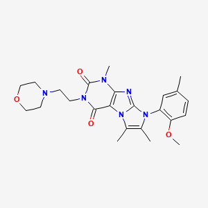 8-(2-methoxy-5-methylphenyl)-1,6,7-trimethyl-3-(2-morpholinoethyl)-1H-imidazo[2,1-f]purine-2,4(3H,8H)-dione