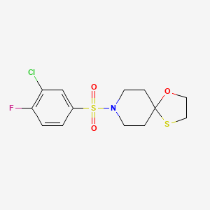 8-((3-Chloro-4-fluorophenyl)sulfonyl)-1-oxa-4-thia-8-azaspiro[4.5]decane
