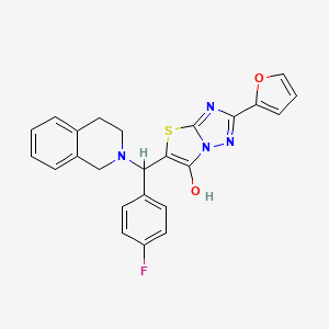 5-((3,4-dihydroisoquinolin-2(1H)-yl)(4-fluorophenyl)methyl)-2-(furan-2-yl)thiazolo[3,2-b][1,2,4]triazol-6-ol