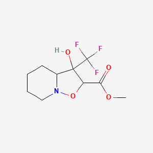 molecular formula C10H14F3NO4 B2464062 methyl 3-hydroxy-3-(trifluoromethyl)hexahydro-2H-isoxazolo[2,3-a]pyridine-2-carboxylate CAS No. 317833-14-0