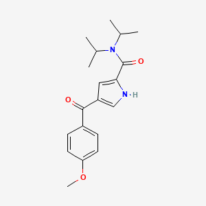 molecular formula C19H24N2O3 B2464081 N,N-diisopropyl-4-(4-methoxybenzoyl)-1H-pyrrole-2-carboxamide CAS No. 478259-41-5