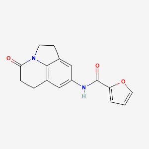 molecular formula C16H14N2O3 B2464102 N-(4-oxo-2,4,5,6-tetrahydro-1H-pyrrolo[3,2,1-ij]quinolin-8-yl)furan-2-carboxamide CAS No. 898418-81-0