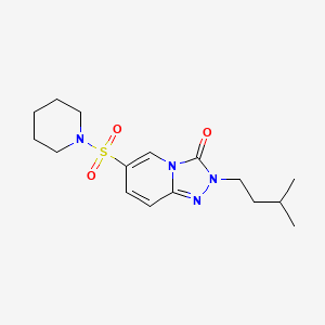 molecular formula C16H24N4O3S B2464127 2-(3-methylbutyl)-6-(piperidine-1-sulfonyl)-2H,3H-[1,2,4]triazolo[4,3-a]pyridin-3-one CAS No. 1251607-54-1