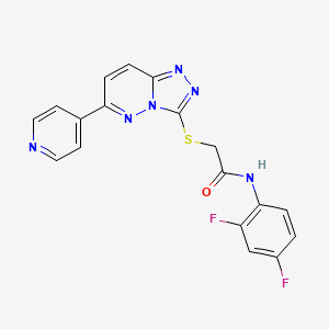 molecular formula C18H12F2N6OS B2464139 N-(2,4-difluorophenyl)-2-((6-(pyridin-4-yl)-[1,2,4]triazolo[4,3-b]pyridazin-3-yl)thio)acetamide CAS No. 891111-88-9