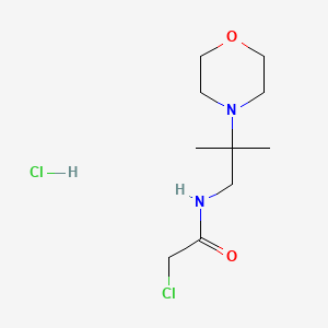 molecular formula C10H20Cl2N2O2 B2464181 2-chloro-N-(2-methyl-2-morpholin-4-ylpropyl)acetamide hydrochloride CAS No. 1171318-29-8