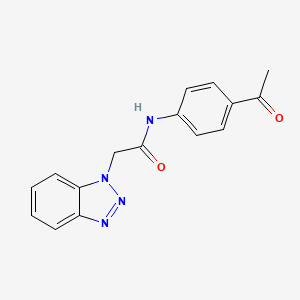 molecular formula C16H14N4O2 B2464188 N-(4-Acetylphenyl)-2-(1H-1,2,3-benzotriazol-1-yl)acetamide CAS No. 300590-66-3