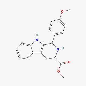 molecular formula C20H20N2O3 B2464209 methyl 1-(4-methoxyphenyl)-2,3,4,9-tetrahydro-1H-beta-carboline-3-carboxylate CAS No. 68014-36-8