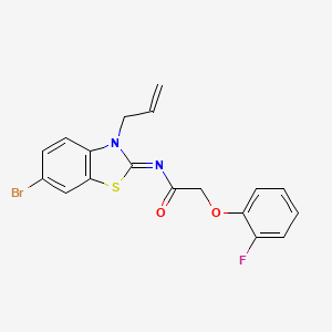 (E)-N-(3-allyl-6-bromobenzo[d]thiazol-2(3H)-ylidene)-2-(2-fluorophenoxy)acetamide