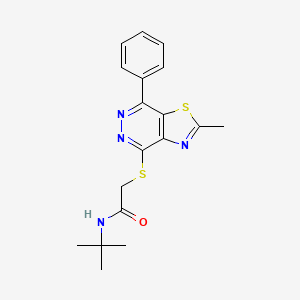N-(tert-butyl)-2-((2-methyl-7-phenylthiazolo[4,5-d]pyridazin-4-yl)thio)acetamide
