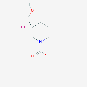 Tert-butyl (3R)-3-fluoro-3-(hydroxymethyl)piperidine-1-carboxylate