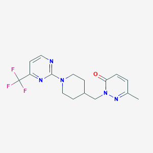 6-Methyl-2-({1-[4-(trifluoromethyl)pyrimidin-2-yl]piperidin-4-yl}methyl)-2,3-dihydropyridazin-3-one