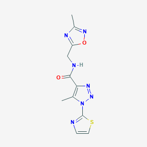 B2464268 5-methyl-N-((3-methyl-1,2,4-oxadiazol-5-yl)methyl)-1-(thiazol-2-yl)-1H-1,2,3-triazole-4-carboxamide CAS No. 1251575-74-2