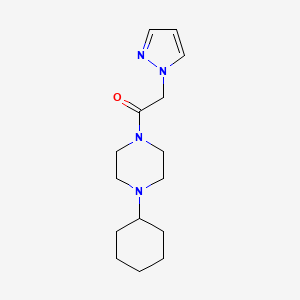 1-(4-cyclohexylpiperazin-1-yl)-2-(1H-pyrazol-1-yl)ethanone