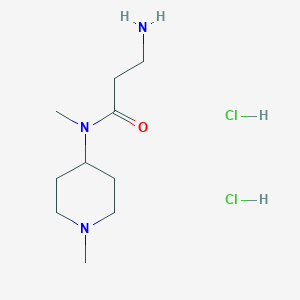 3-Amino-N-methyl-N-(1-methylpiperidin-4-yl)propanamide;dihydrochloride
