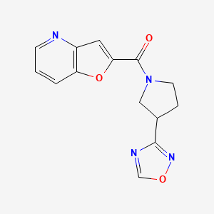 (3-(1,2,4-Oxadiazol-3-yl)pyrrolidin-1-yl)(furo[3,2-b]pyridin-2-yl)methanone