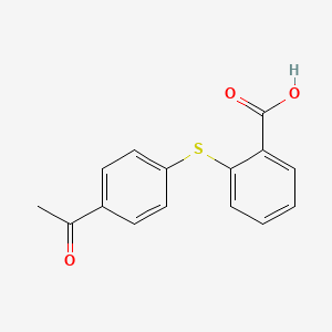 molecular formula C15H12O3S B2464287 2-[(4-Acetylphenyl)sulfanyl]benzoic acid CAS No. 27011-89-8