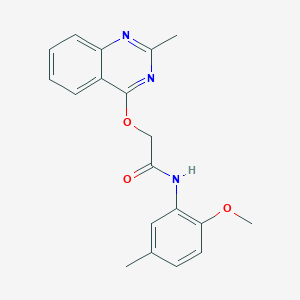 molecular formula C19H19N3O3 B2464306 N-(2-methoxy-5-methylphenyl)-2-[(2-methylquinazolin-4-yl)oxy]acetamide CAS No. 1030125-92-8