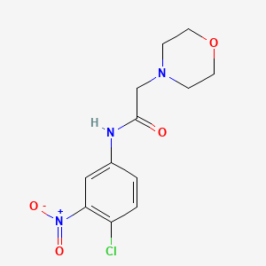 molecular formula C12H14ClN3O4 B2464310 N-(4-chloro-3-nitrophenyl)-2-morpholinoacetamide CAS No. 306732-03-6