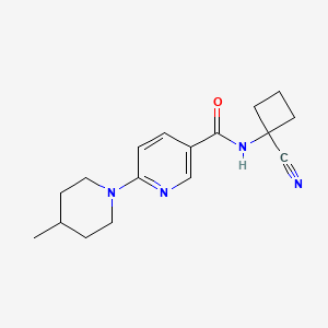 molecular formula C17H22N4O B2464344 N-(1-cyanocyclobutyl)-6-(4-methylpiperidin-1-yl)pyridine-3-carboxamide CAS No. 1376226-79-7