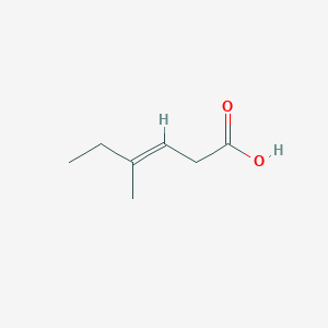 molecular formula C7H12O2 B2464372 4-Methylhex-3-enoic acid CAS No. 55665-79-7