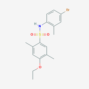 molecular formula C17H20BrNO3S B2464377 N-(4-bromo-2-methylphenyl)-4-ethoxy-2,5-dimethylbenzene-1-sulfonamide CAS No. 2361867-00-5