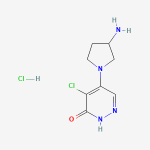 5-(3-Aminopyrrolidin-1-yl)-4-chloropyridazin-3(2H)-one hydrochloride