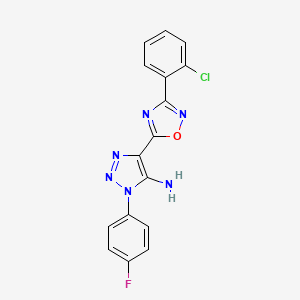 4-(3-(2-chlorophenyl)-1,2,4-oxadiazol-5-yl)-1-(4-fluorophenyl)-1H-1,2,3-triazol-5-amine