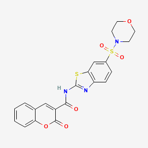 N-(6-morpholin-4-ylsulfonyl-1,3-benzothiazol-2-yl)-2-oxochromene-3-carboxamide