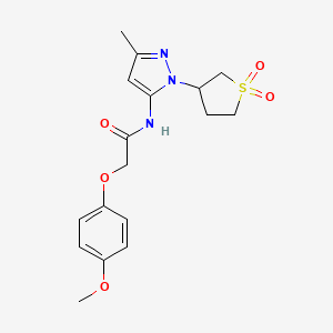 N-(1-(1,1-dioxidotetrahydrothiophen-3-yl)-3-methyl-1H-pyrazol-5-yl)-2-(4-methoxyphenoxy)acetamide