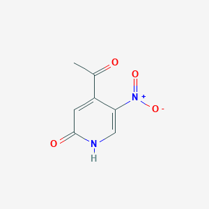 molecular formula C7H6N2O4 B2464441 4-Acetyl-5-nitropyridin-2(1H)-one CAS No. 2173997-20-9