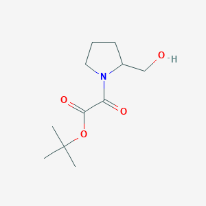 molecular formula C11H19NO4 B2464503 Tert-butyl 2-[2-(hydroxymethyl)pyrrolidin-1-yl]-2-oxoacetate CAS No. 1384429-90-6