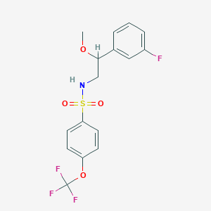 molecular formula C16H15F4NO4S B2464512 N-(2-(3-fluorophenyl)-2-methoxyethyl)-4-(trifluoromethoxy)benzenesulfonamide CAS No. 1797891-97-4