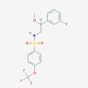 B2464512 N-(2-(3-fluorophenyl)-2-methoxyethyl)-4-(trifluoromethoxy)benzenesulfonamide CAS No. 1797891-97-4