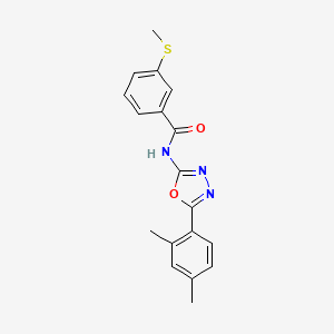 molecular formula C18H17N3O2S B2464525 N-[5-(2,4-dimethylphenyl)-1,3,4-oxadiazol-2-yl]-3-(methylsulfanyl)benzamide CAS No. 898434-71-4