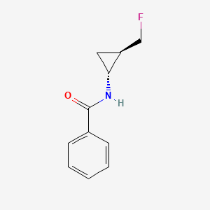 molecular formula C11H12FNO B2464528 N-[(1R,2R)-2-(Fluoromethyl)cyclopropyl]benzamide CAS No. 2375249-14-0
