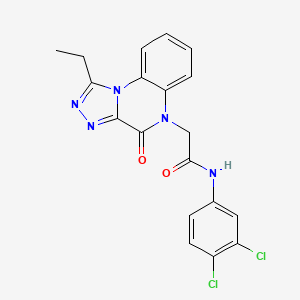 molecular formula C19H15Cl2N5O2 B2464530 N-(3,4-dichlorophenyl)-2-(1-ethyl-4-oxo-[1,2,4]triazolo[4,3-a]quinoxalin-5(4H)-yl)acetamide CAS No. 1359320-53-8