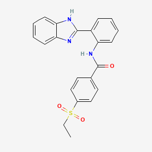 molecular formula C22H19N3O3S B2464592 N-[2-(1H-1,3-benzodiazol-2-yl)phenyl]-4-(ethanesulfonyl)benzamide CAS No. 941936-79-4
