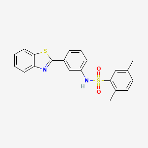 molecular formula C21H18N2O2S2 B2464597 N-(3-(benzo[d]thiazol-2-yl)phenyl)-2,5-dimethylbenzenesulfonamide CAS No. 695172-77-1