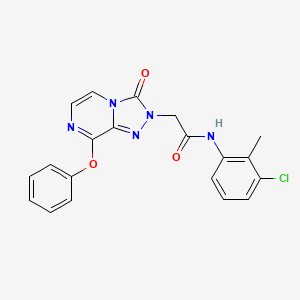 molecular formula C20H16ClN5O3 B2464602 N-(3-chloro-2-methylphenyl)-2-(3-oxo-8-phenoxy-[1,2,4]triazolo[4,3-a]pyrazin-2(3H)-yl)acetamide CAS No. 1251544-29-2