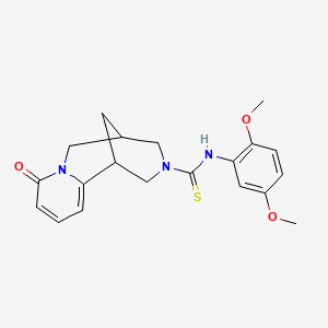 molecular formula C20H23N3O3S B2464612 N-(2,5-dimethoxyphenyl)-6-oxo-7,11-diazatricyclo[7.3.1.0^{2,7}]trideca-2,4-diene-11-carbothioamide CAS No. 399002-54-1