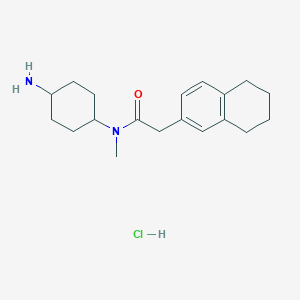 molecular formula C19H29ClN2O B2464660 N-(4-aminocyclohexyl)-N-methyl-2-(5,6,7,8-tetrahydronaphthalen-2-yl)acetamide hydrochloride CAS No. 1585115-91-8