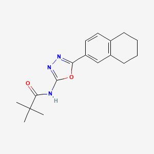 N-(5-(5,6,7,8-tetrahydronaphthalen-2-yl)-1,3,4-oxadiazol-2-yl)pivalamide