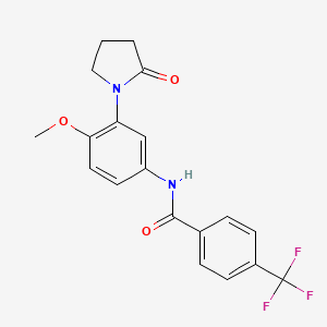 N-(4-methoxy-3-(2-oxopyrrolidin-1-yl)phenyl)-4-(trifluoromethyl)benzamide