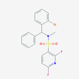 N-[(2-Bromophenyl)-phenylmethyl]-2,6-difluoro-N-methylpyridine-3-sulfonamide