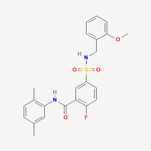 N-(2,5-dimethylphenyl)-2-fluoro-5-[(2-methoxyphenyl)methylsulfamoyl]benzamide